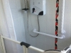 Less Abled enclosed shower with half doors